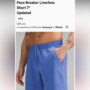 Lululemon Pace Breaker Short 7”
